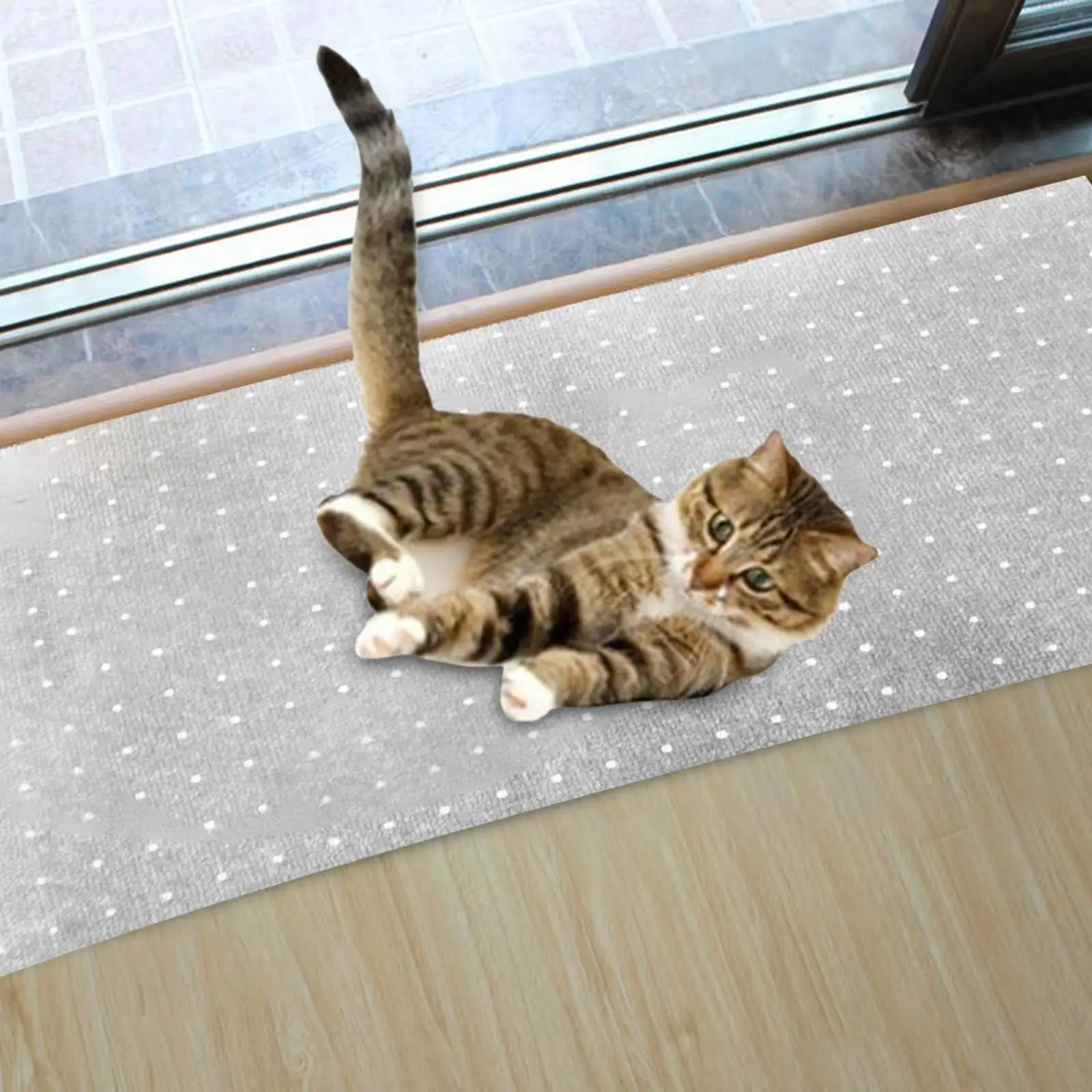 Transparent Doorway Carpet Protector for Cats Anti Scratch Rug Guard Reusable PVC Mat Pets Home