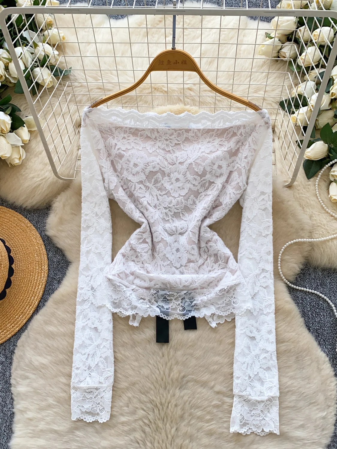 

Женская абрикосовая футболка Y2k с разрезом на шее и кружевом с бантом, винтажная эстетичная футболка в стиле Харадзюку Gyaru, футболки с длинными рукавами, одежда 2000-х годов, осень