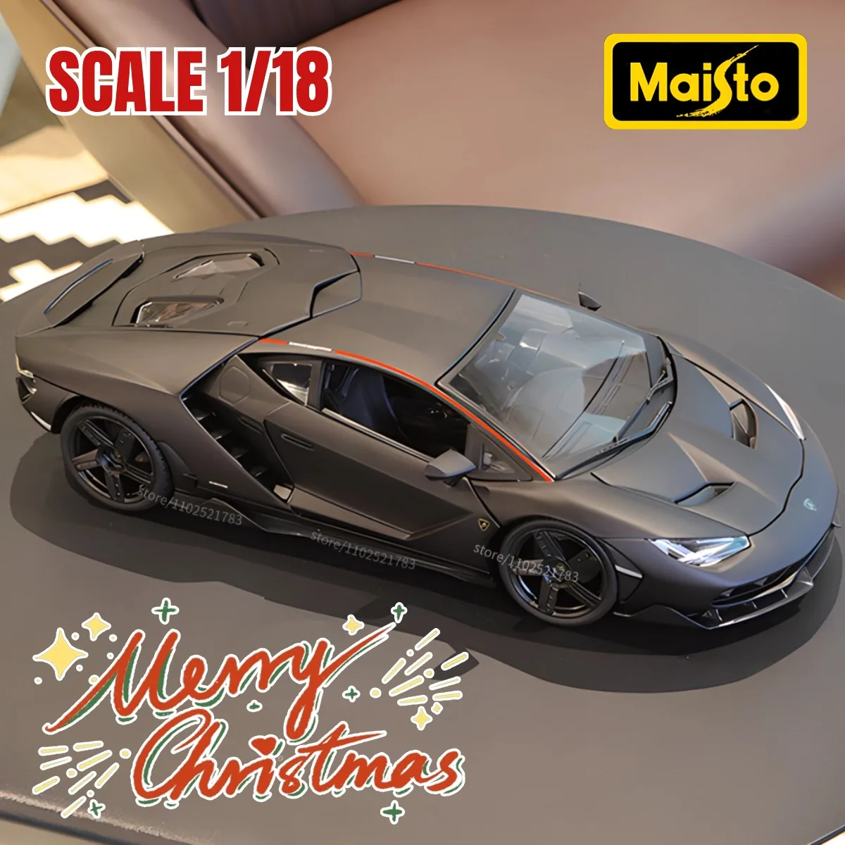 Maisto 1:18 자동차 모형, 대형 체중계 차량 복제 차량, 미니어처 아트 드라이버, 어린이 장난감, 아빠 소년 친구용 크리스마스 사랑 선물