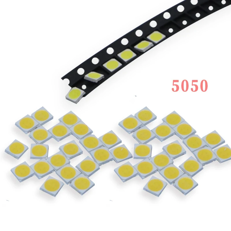 SMD 5050 LED chip smd 5050 RGB white/warm white/cool white/red/green/blue/yellow 5050 SMD LED 60MA 22-24lm 3v 0.2W 5050 chip led