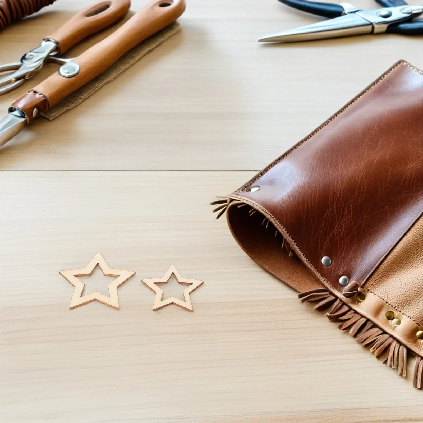 110Pcs Unfinished Wood Star Cutouts 1.57inch 1.97inch Blank Wooden Stars for DIY Crafts Christmas Home Decor Wall Art Ornament