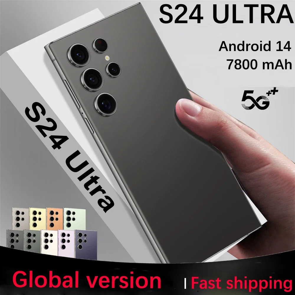 2025 S24 Ultra Original Smartphone 7.3HD 4G 5G Mobile Phones Android 14 Cell Phone Snapdragon 8 gen 3 Global Version Cellphones