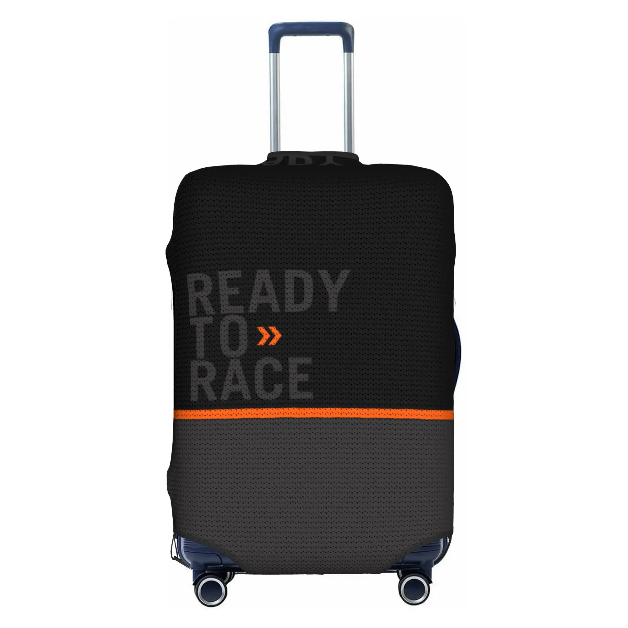 Custom Ready To Race Logo Suitcase Cover Washable Racing Sport Motorcycle Rider Luggage Covers Protector for 18-32 inch