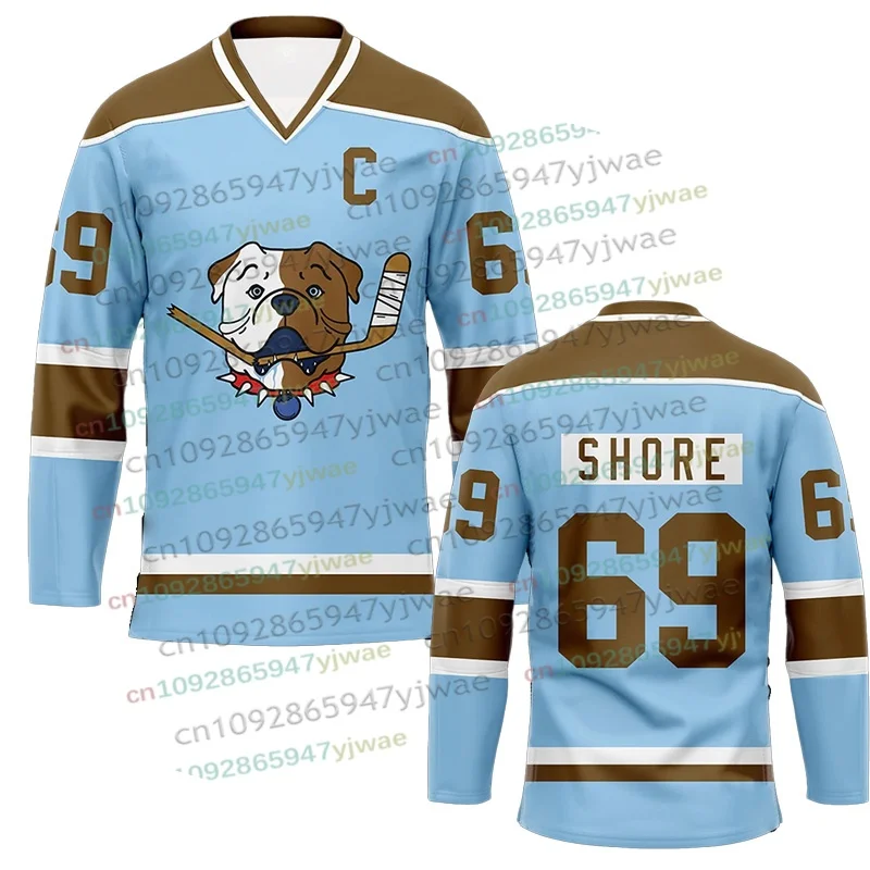 Shoresy Shore 69 Sudbury Blueberry Bulldogs Jersey TShirt Men Women Letter kenny Merch Hockey Top Parent-child Long Sleeve Tees