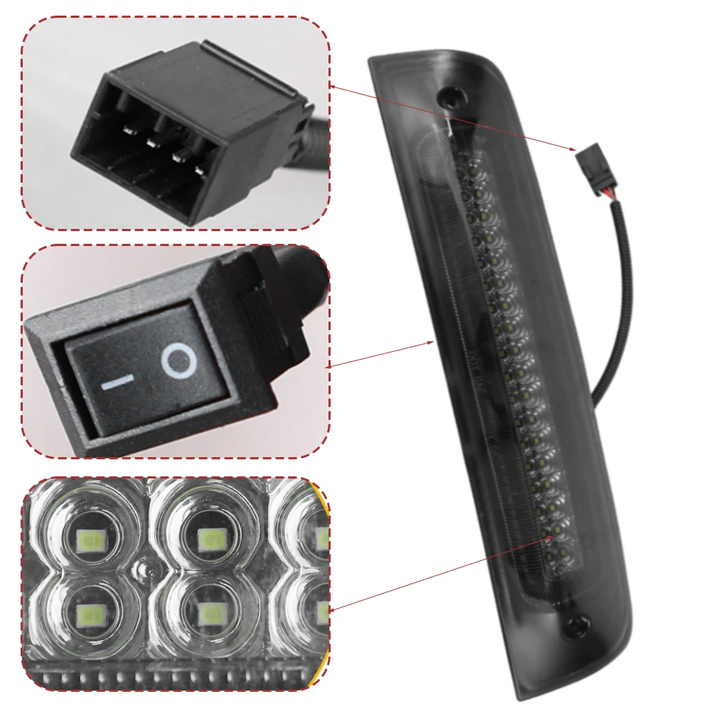 

For Dodge RAM 1500 2009-2018 2500 3500 2010-2018 4500 5500 2011-2018 LED 3rd Third Brake Stop Light Rear Taillight Lamp