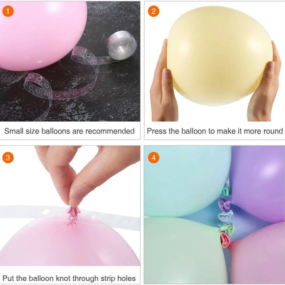 100 Stück/Rolle Punkte doppelseitig für Luftballons, abnehmbare transparente Aufkleber für Weihnachten, Hochzeit, Geburtstag, Party-Dekoration – Detail 1