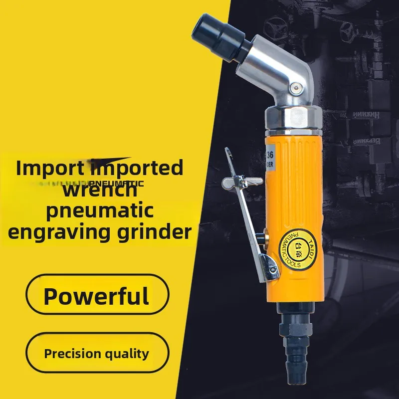 Taidi At-7136M Moedor de gravação pneumático 6mm Moedor de ar Moedor de ângulo de 115 graus