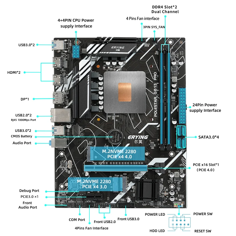 Imagem -03 - Erying-kit Interpose pc Gaming Motherboard Conjunto de Montagem de Computadores i7 11th Core Cpu 0000 es 22 Ghz Atualizado para i7 11800h