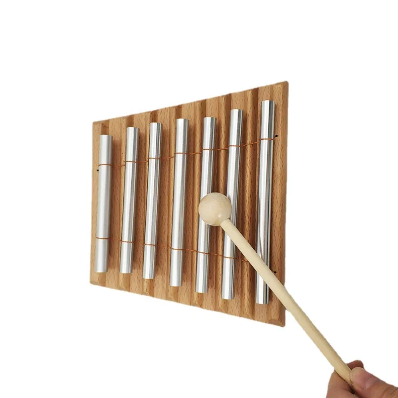 

3/7-Tone Wooden Chimes with Mallet Percussion Instrument for Prayer Yoga Meditation Musical Chime for Reminder Bell