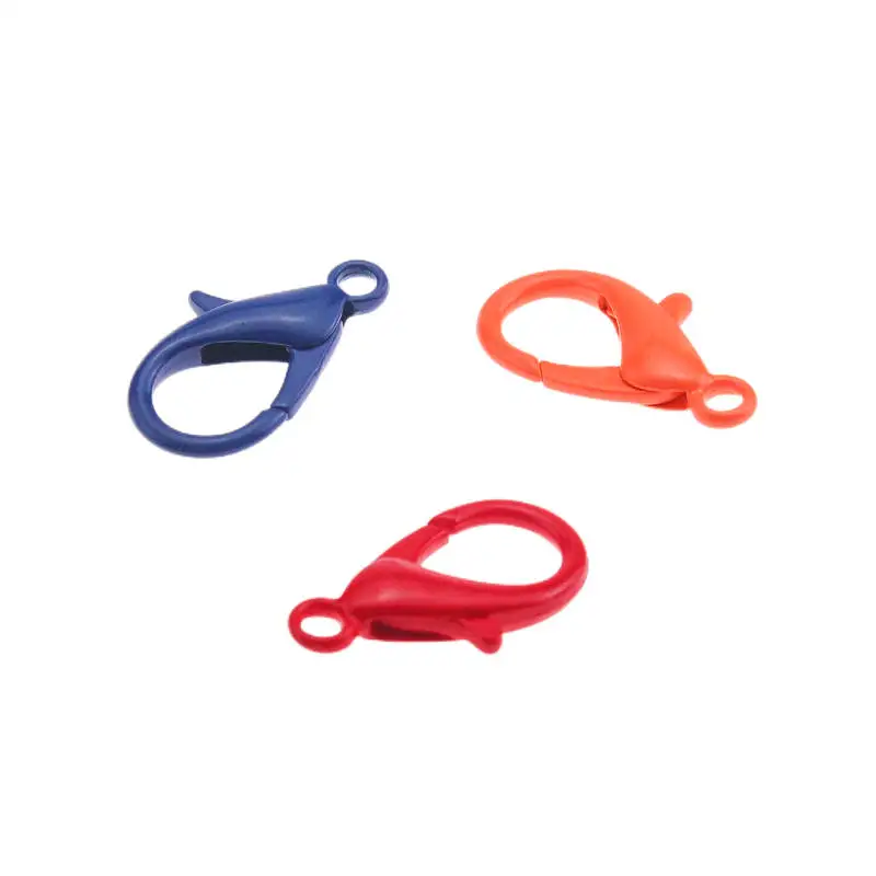 15-60Pcs 12.5-21mm Candy Colors Metal Lobster Clasps Hooks Keychain Sweet Key Rings For DIY Keychain Jewelry Making Accessories