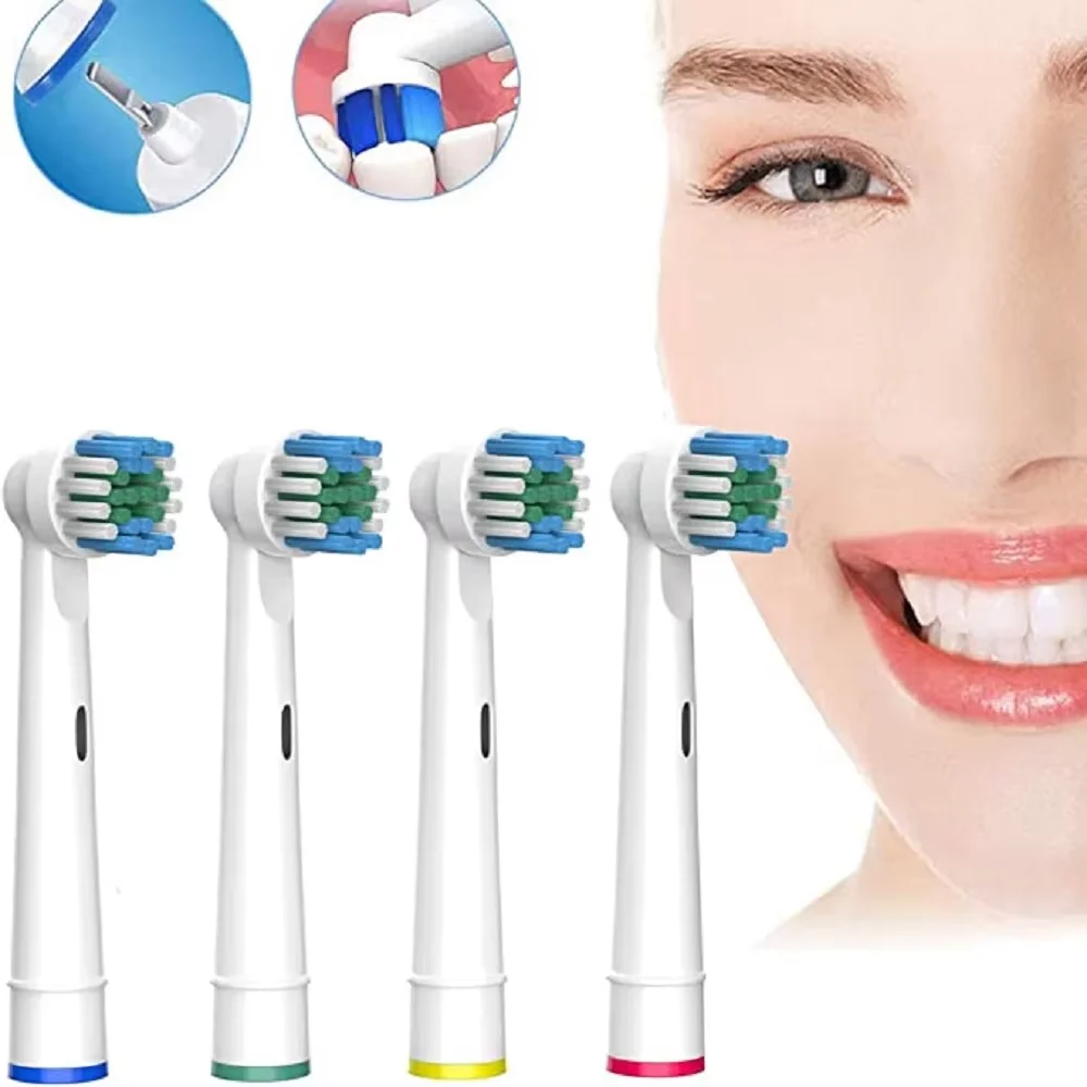 4PCS SB-17A Soft Dupont Bristle Vitality Precision Cleaning Pro HealthTooth Brush Head Compatible For Oral B