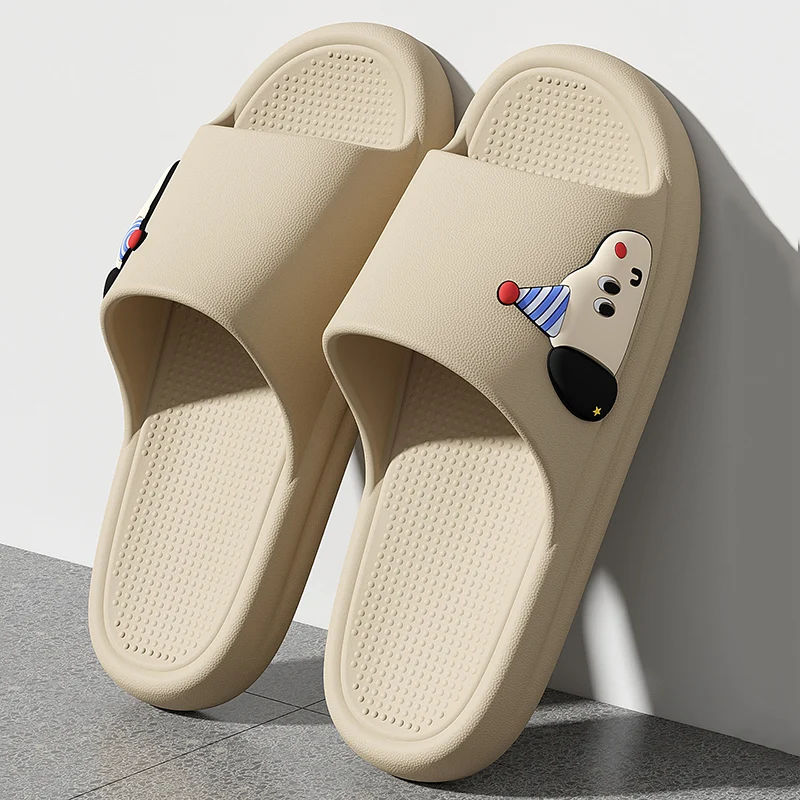 

Мужские тапочки на платформе с мультяшным принтом, легкие домашние тапочки из ЭВА с мягкой подошвой, удобные нескользящие пляжные шлепанцы для мужчин и женщин больших размеров
