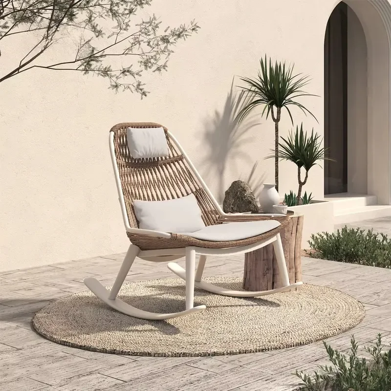 Modern Patio Furniture Garden Chairs Leisure Balcony Furniture Outdoor Rocking Chair for Hotel Balcony