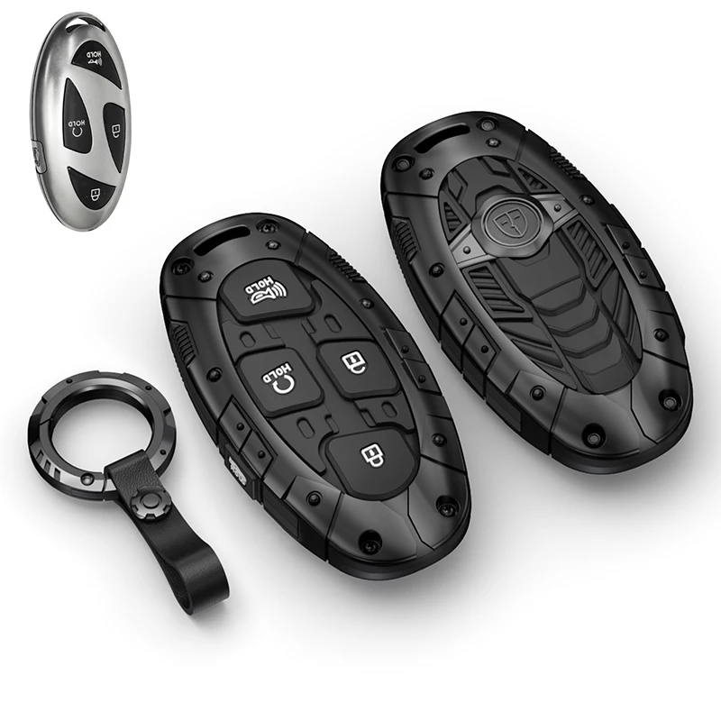Nouvelle coque de protection pour clé de voiture en alliage de zinc pour Hyundai Ionic 6 Grandeur GN7 Kona Ev New Grand Prix 3/5/6/7 boutons Accessoires