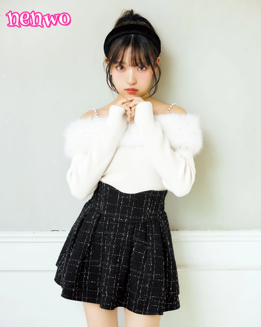 Elegancka spódnica tweedowa w stylu socjality, słodka spódnica w kratę z wysokim stanem, damska spódniczka mini w stylu japońskim, uniwersalna, modna i seksowna.