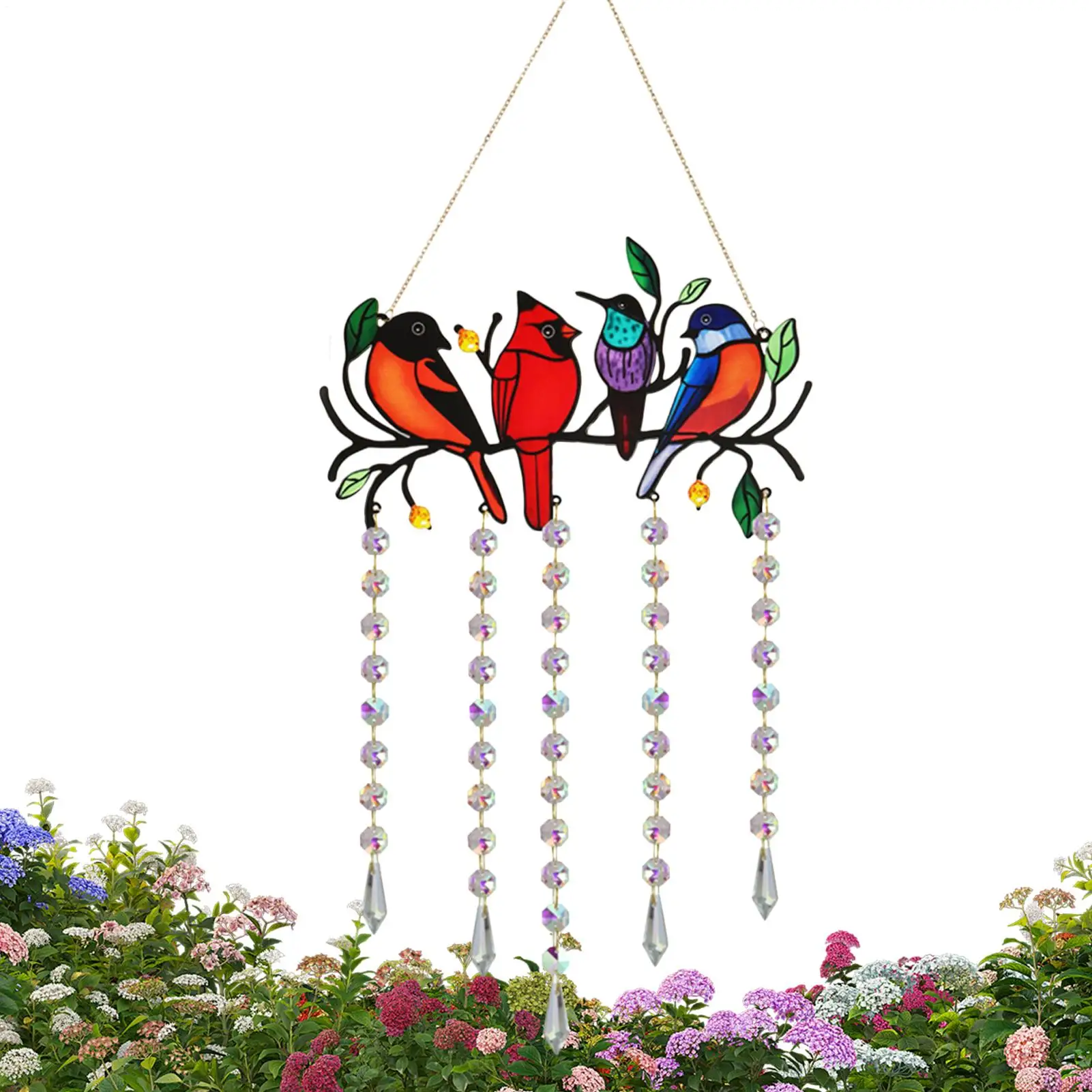 

Ловец света для птиц, кристалл, солнечный свет, призма для птиц, создатель радуги, Радужный орнамент для спальни, новоселье, вечеринка, патио, дерево, день рождения