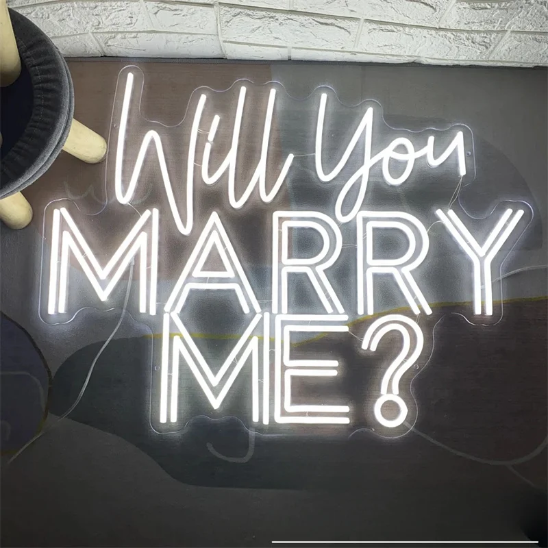 Неоновая вывеска Will You Marry Me на заказ, свадебная неоновая вывеска, светодиодная подсветка, домашний декор стен, фон для помолвки, декор для помолвки