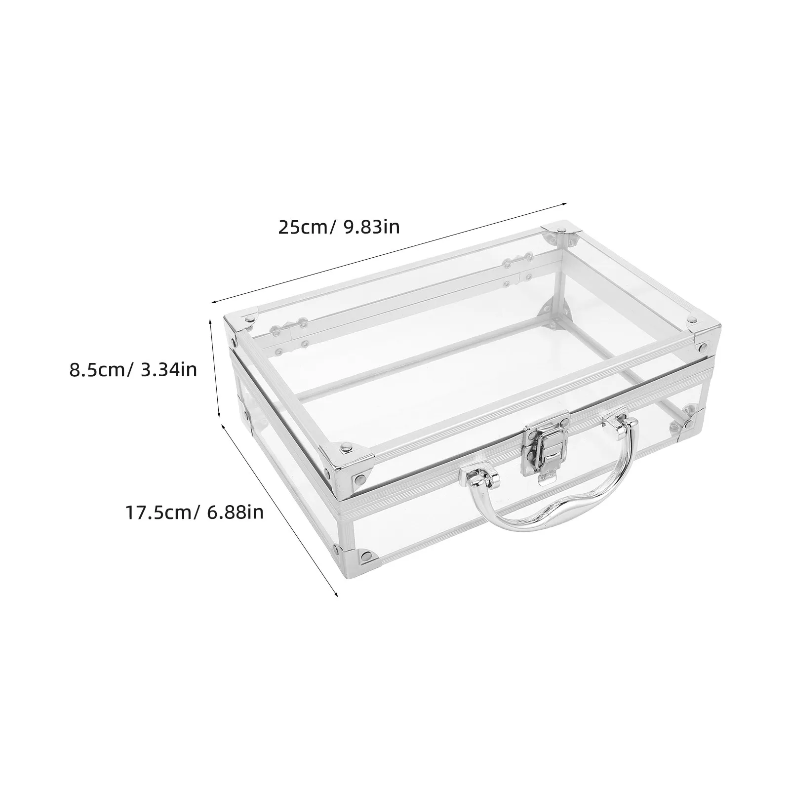 Clear Waterproof Book Organizer with Handle Transparent Case Large Capacity for Classroom Office Home Portable Book Storage