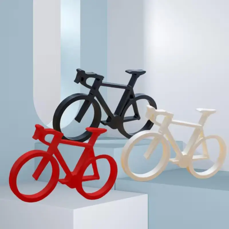 3D Printed Cycling Sculpture Minimalist Bike Desk Art Modern Bicycle Home Decor for Study Room Gift for Cyclists