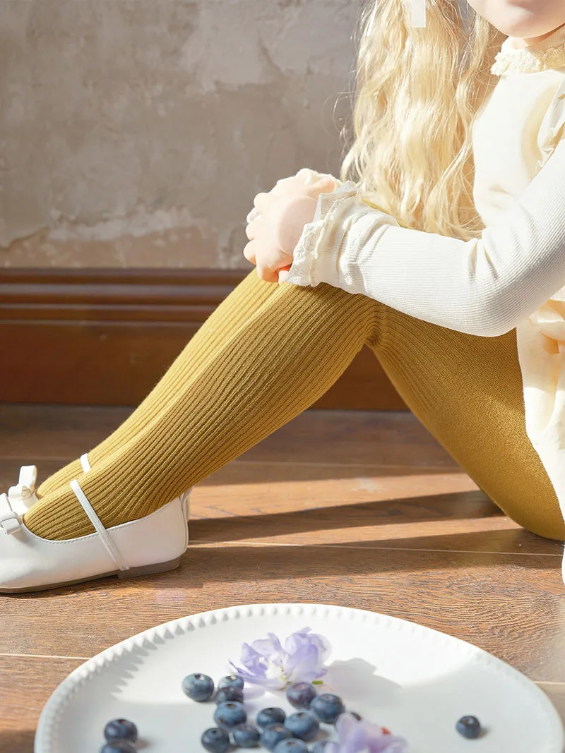 MILANCEL New Autumn Kids Pantyhose Girls 7 Colors Thin Style Leggings Children Baby Solid Color Pit Strip Skinny Pants