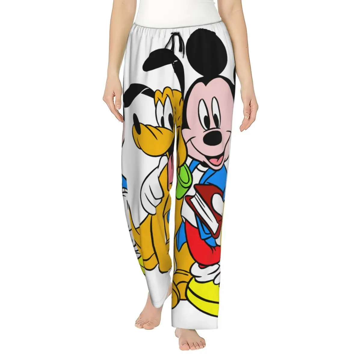 

Custom Print Minnie Mickey Mouse Cartoon Animation Pajama Pants Womens Sleep Sleepwear Bottoms with Pockets