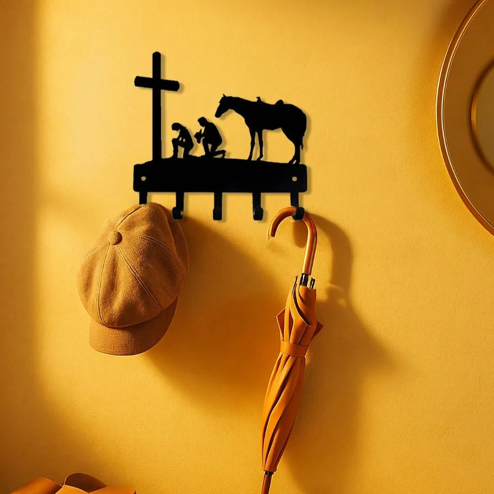 ตะขอแขวนผนังเหล็กสีดำแบบหรูหรา 1 ชิ้น เหมาะสำหรับติดตั้งในพื้นที่หลากหลาย เช่น ห้องนั่งเล่น ห้องนอน ใช้แขวนเสื้อผ้าในครัวได้ดีเยี่ยม