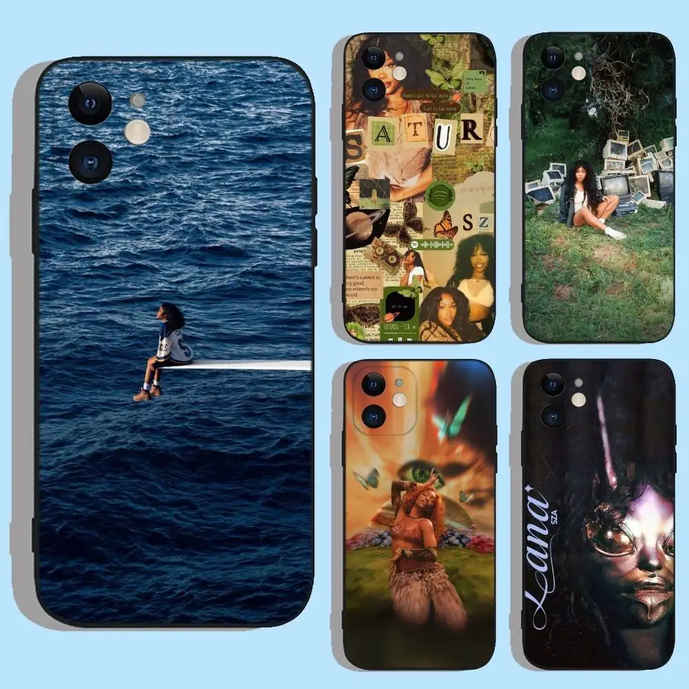 

Singer SZA Snooze SOS Phone Case For iPhone 17,16,15,14,13,12,11,XS,XR,X,8,7,Pro,Max,Plus,Mini,Air,e Silicone Black Cover
