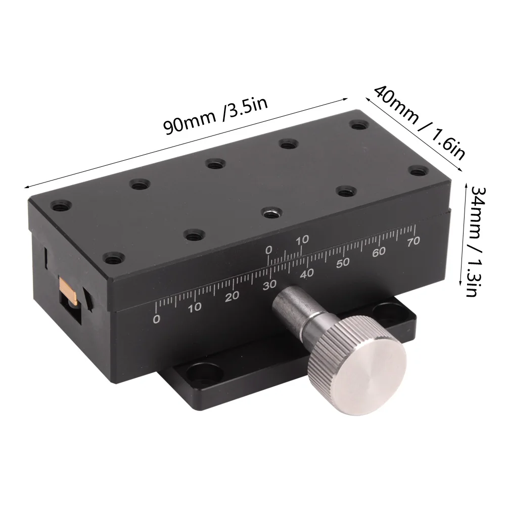 40x90mm Manual X Trimming Platform Gear Guide High Accuracy Adjustable Sliding Stage