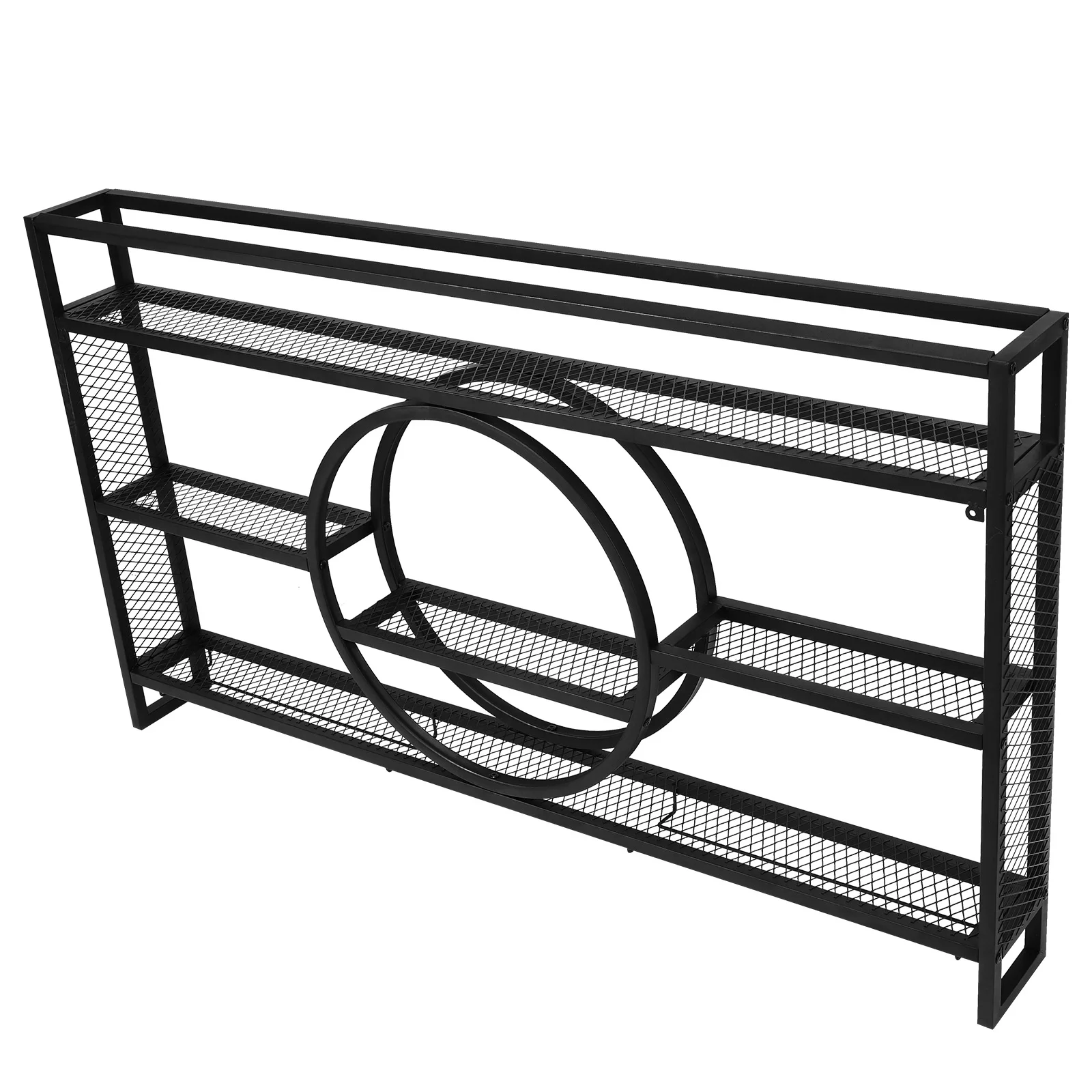 بار زجاجة الخمور عرض الرف مع مصباح ليد الحديد بار الخمور الجرف سعة كبيرة العائمة جدار النبيذ قوس للمطبخ المنزل