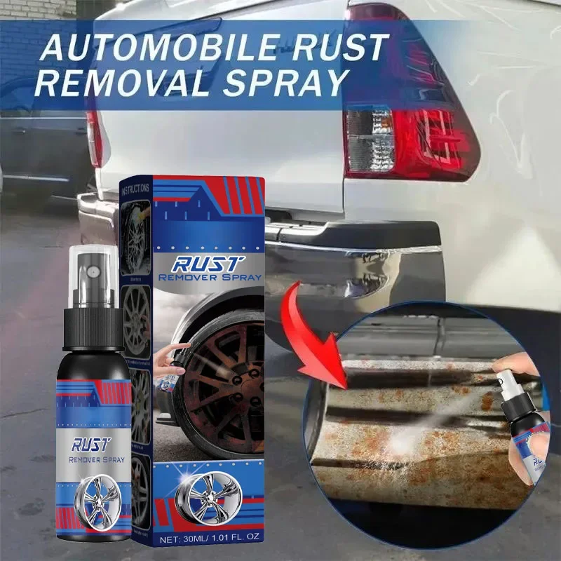 Car Rust Remover Spray Metal Cleaner Cleaning Rust Spray Iron Powder Remover Multi Purpose Auto Maintenance Liquid