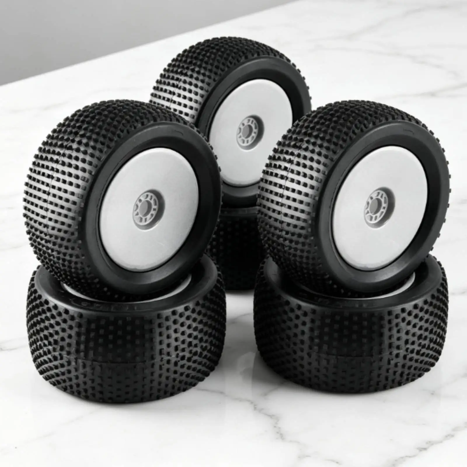 4 Pieces 1/8 RC Truck Tire Competition Grade 1/8 Scale Truck Tire for Hobbyists