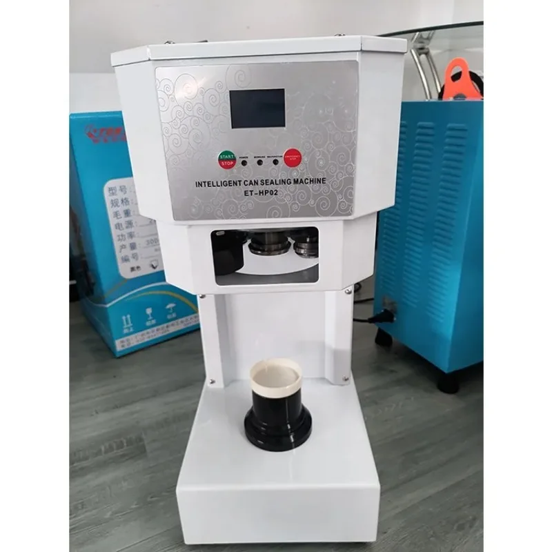 Fully Automatic Non Rotary 110v 220v Tin Can Sealing PET Bottle Pop Can Sealing Machine