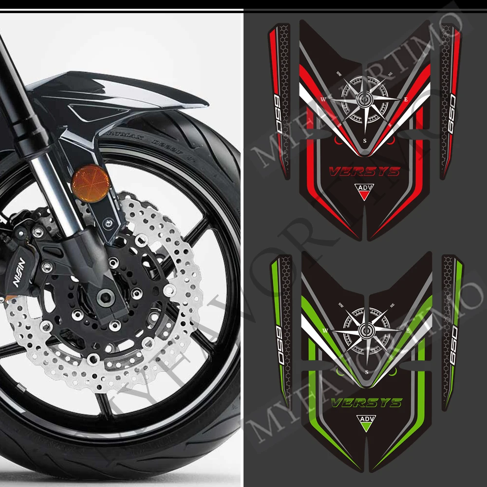 

For Kawasaki Versys 650 LT Tank Pad Protector Kit Knee Wind Deflector Windshield Touring Motorcycle Set Body Stickers Decals