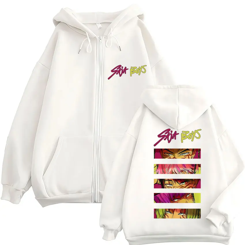 أنيمي Kpop شيطان الصيادين ساجا بوي سستة هوديس خمر موضة شعبية مانغا ملابس رياضية الرجال النساء الخريف الشتاء سترات فضفاضة #2