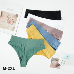 Tangas sexys sin costuras para mujer, ropa interior cómoda, Tanga de tiro alto, lencería M-2XL