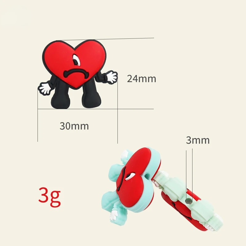 40 قطعة جديد الحب سيليكون الخرز البؤري الكرتون الطفل عضاضة الغذاء الصف التسنين مضغ اللعب paciبها بنفسك هوة سلسلة مجوهرات اكسسوارات