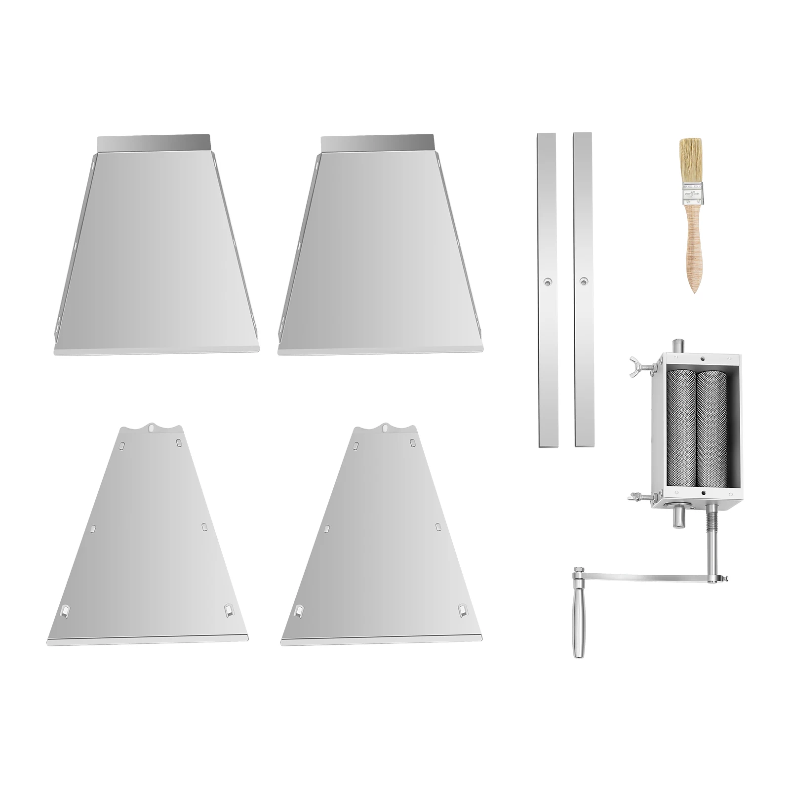 4L Getreidemühle mit Trichter, Edelstahlwalzenmühle, einstellbarer Abstand 0,1-2,5 mm, manuell oder mit Bohrmaschine bedienbar, für Hausbrauen von Gerste – Detail 12