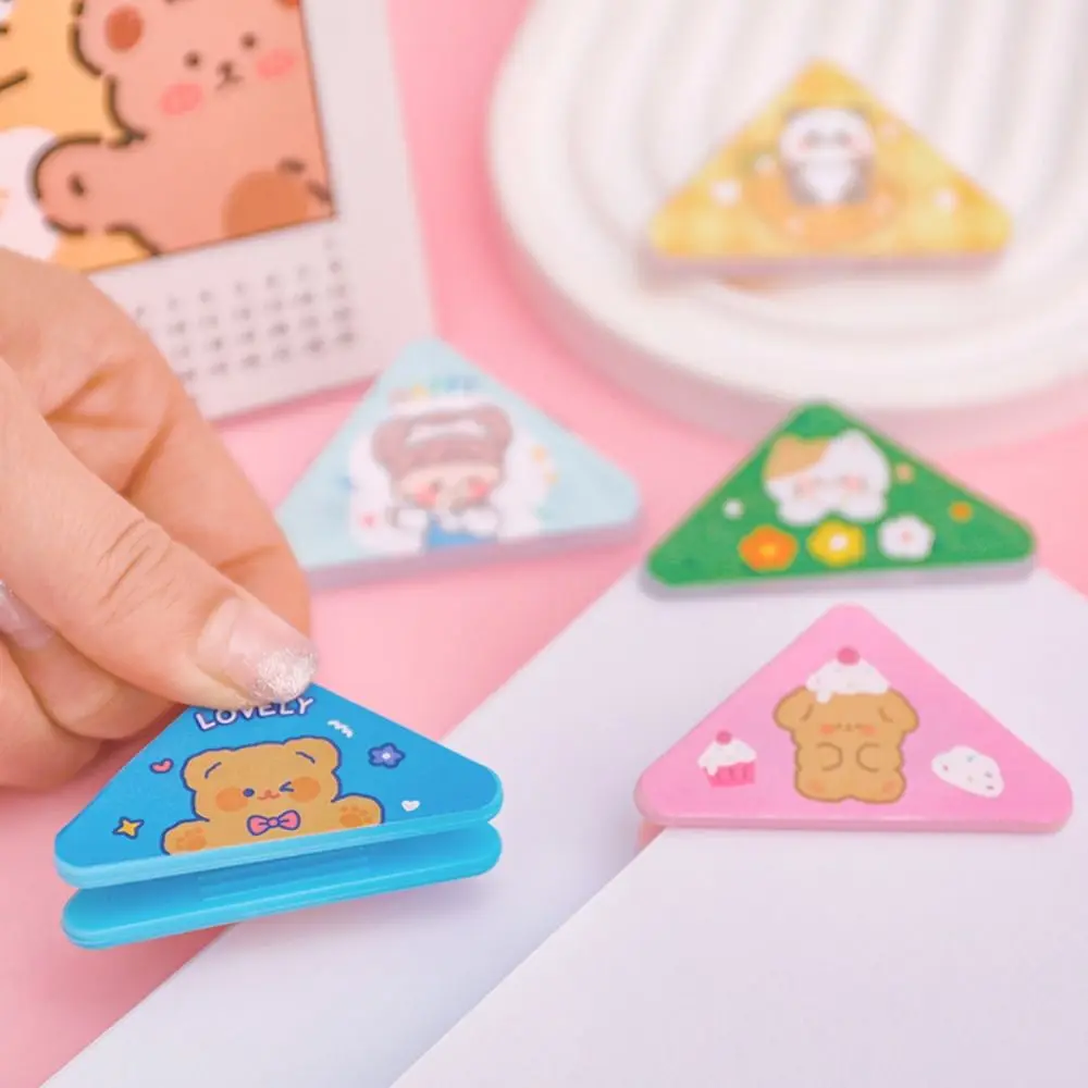 Cute Cartoon Corner Clip Multifunctional Bear Rabbit Panda File Clip Colorful Paper File Organizer