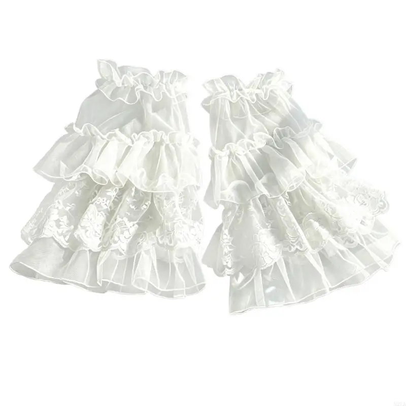 2026 New Womens Footless Socks Ruffle Lace Trim Leg Warmers For Themed Parties And Casual