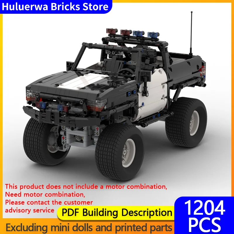 

Модель скоростного гоночного автомобиля MOC, строительные кирпичи, полицейский пикап, модульная технология, детские праздничные подарки, сборка игрушек, костюм