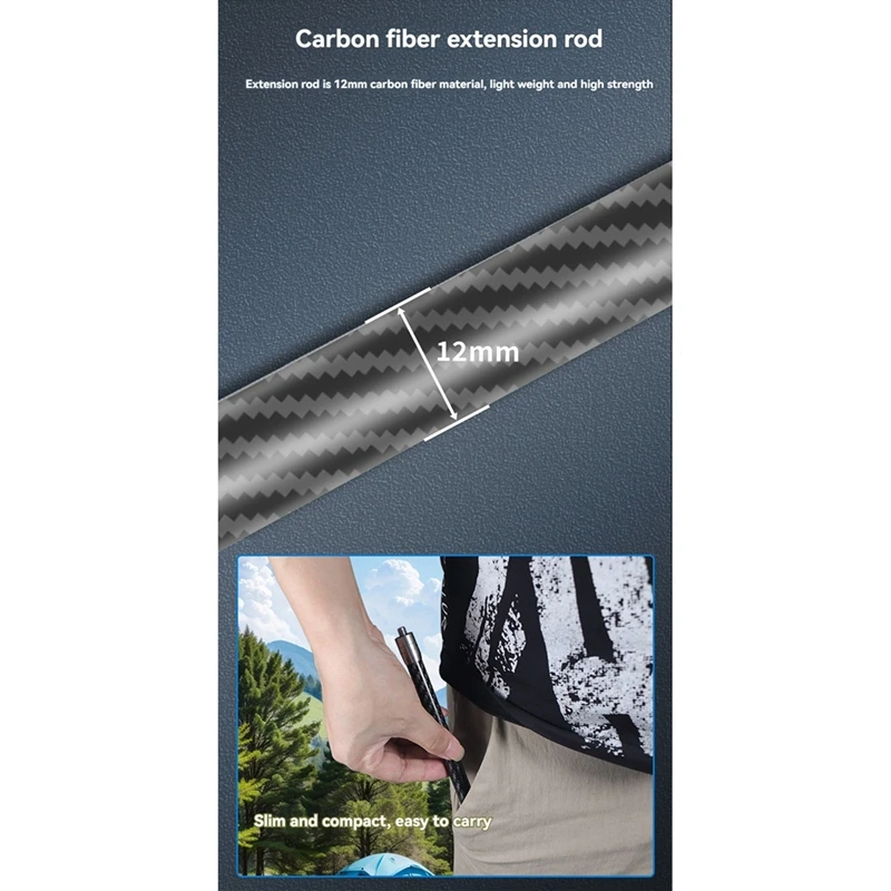 BNVN-1/4 удлинитель камеры, удлинитель камеры из углеродного волокна, кронштейн для экшн-камеры DJI Gopro Insta360