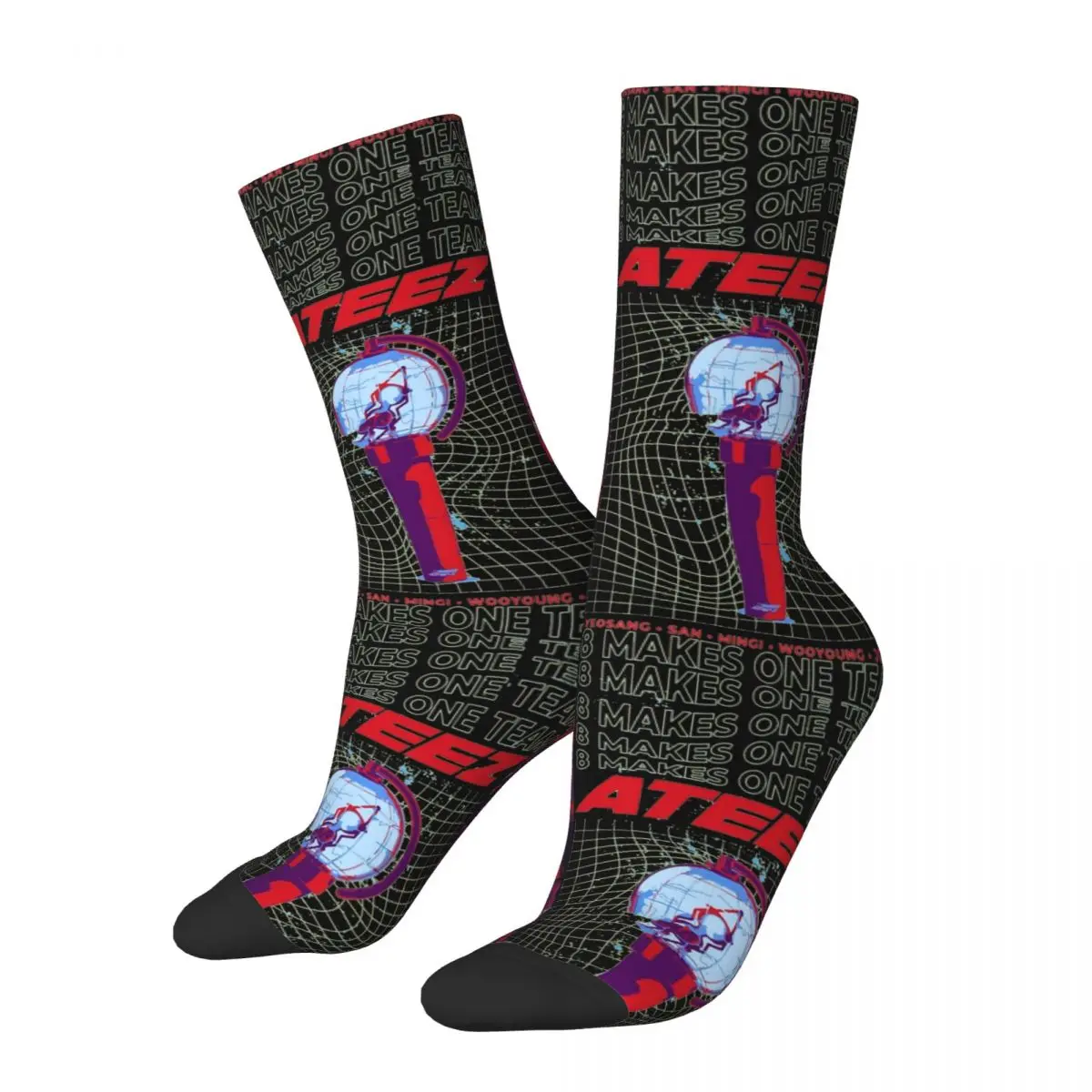 

Ateez Kpop Idol Group Crew Socks for Women Men Merchandise All Season Cute Long Socks Breathable