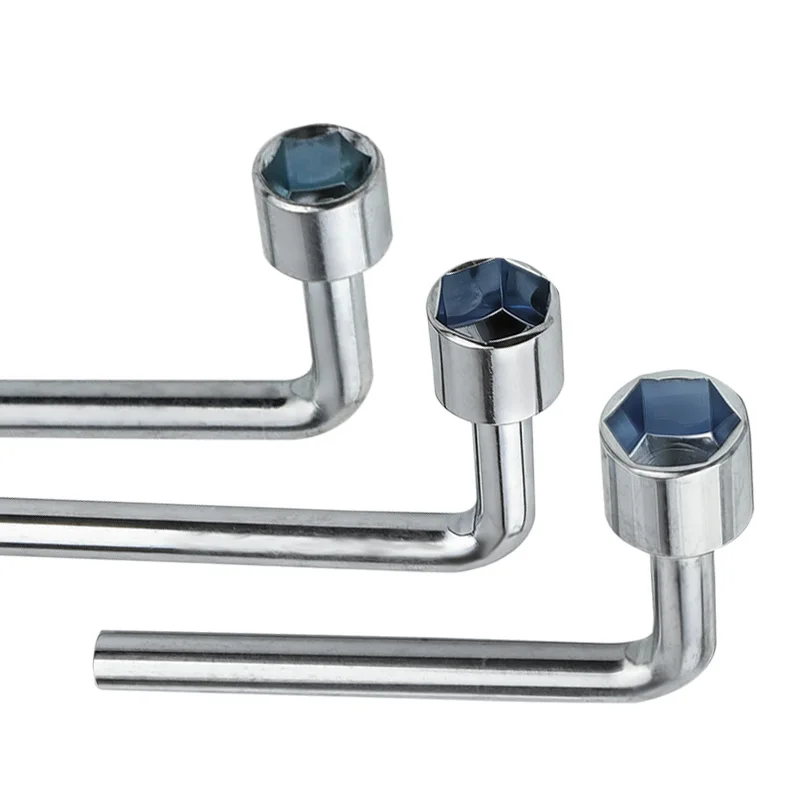 1pc Hexagonal L-shaped Screw Nut Wrench Sleeve Maintenance Tool 7mm 8mm 10mm 12mm 13mm 14mm Spanner