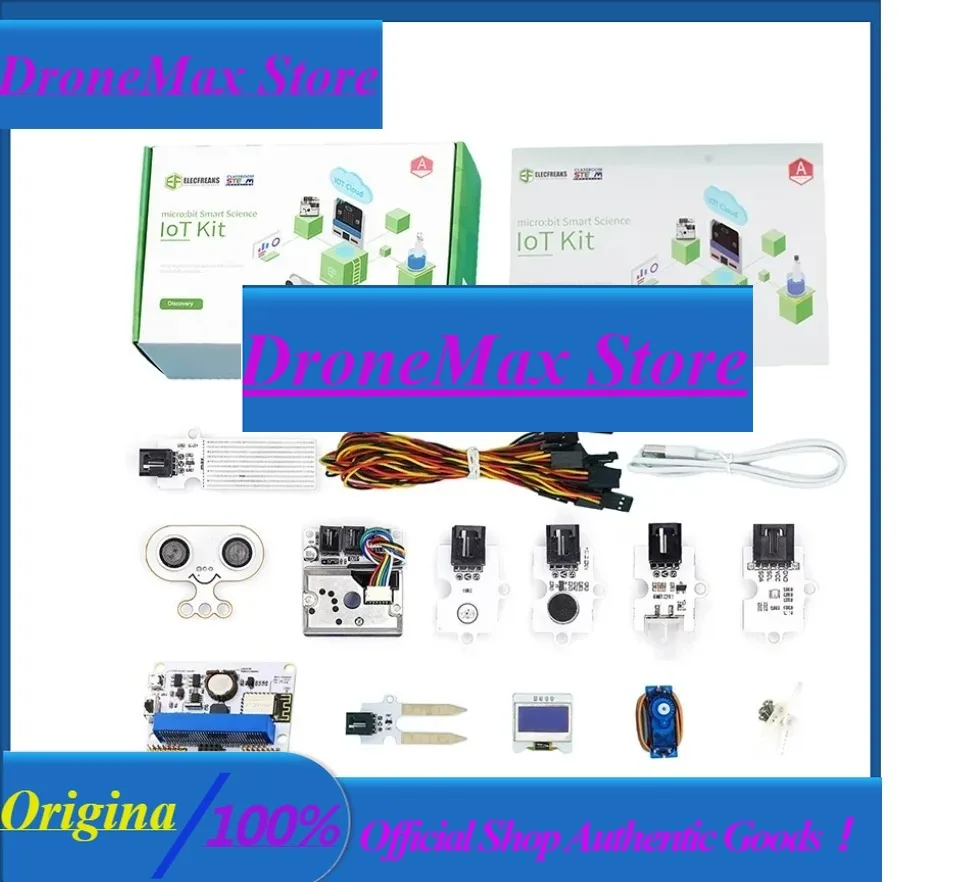 DroMaMicrobit IoT Sensor Kit: 12-in-1 Pack With OLED, Ultrasonic, Soil Moisture & Servo