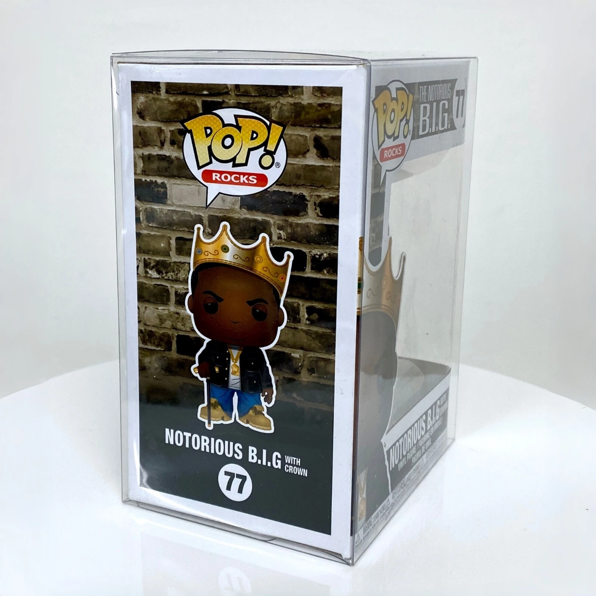

Rapper Notorious B.I.G. with Crown Figure #77 Funko Pop Official Licensed Collectible Limited Edition Statue Gift for Rap Fans