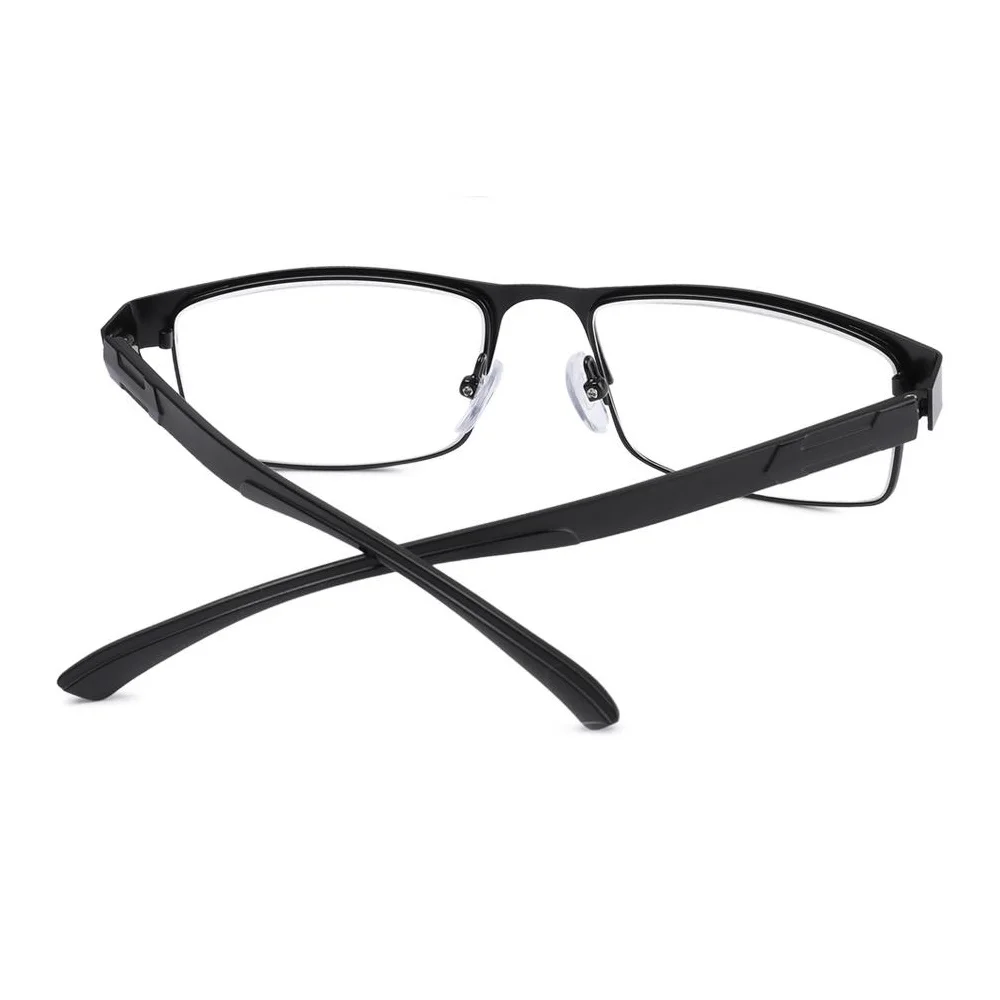 Men Business Half Frame Design Reading Glasses Flexible Classical Retro Hyperopia Presbyopia Eyeglasses Anti Fatigue Eyeglasses