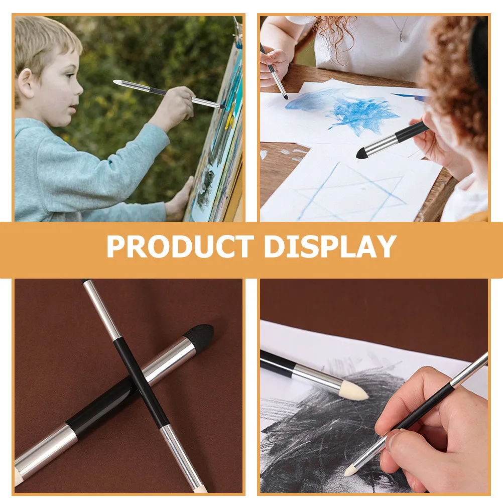 2Pcs Art Sketch Wipe Tools Blending Sticks Set for Drawing Painting Smudging Erasing Detail Correction Lightweight Portable