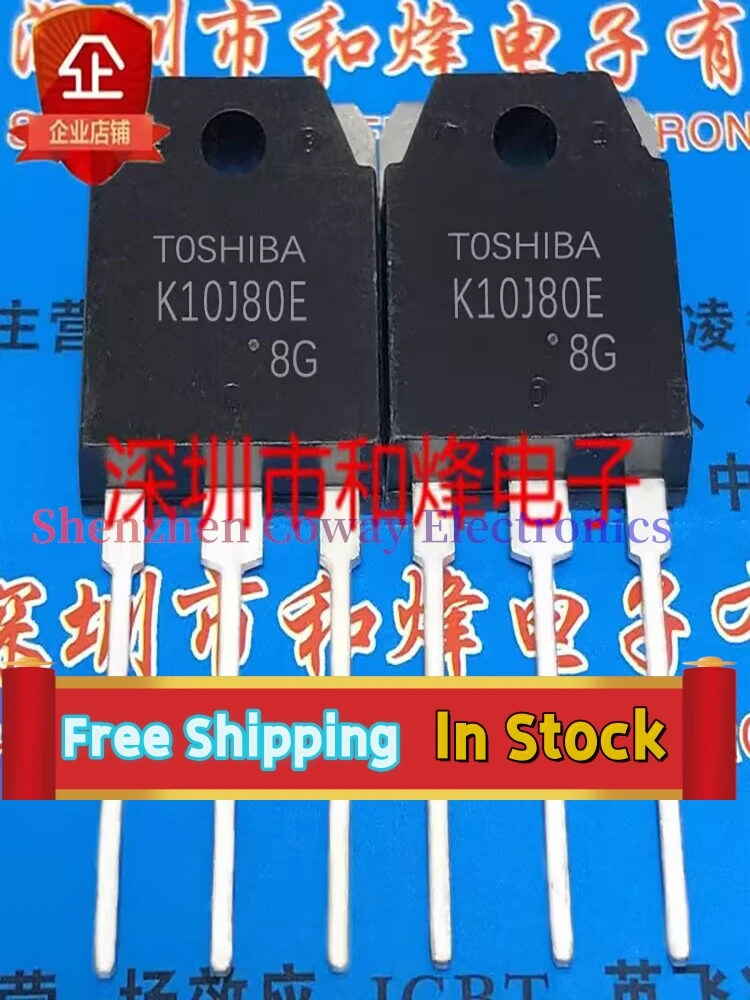 

10PCS-30PCS TK10J80E K10J80E MOS TO-3P In Stock Fast Shipping