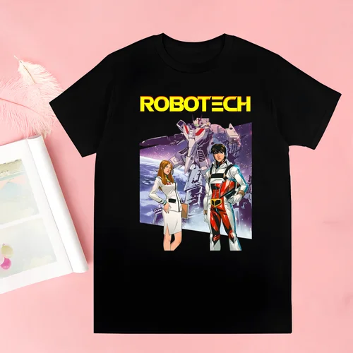 Camiseta de Anime Macross para hombre, camisa con estampado bonito, camiseta de moda para hombre, camisetas informales de manga corta