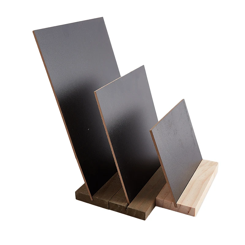 Message Board Display Sign Whiteboard Desktop Standing Decor Wooden Base Price Tag Black Chalkboards Memo Bar